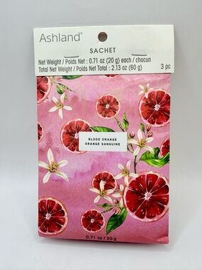 Ashland Blood Orange Scented Sachet Freshener For Closets, Drawers, Cars, 3 Pack